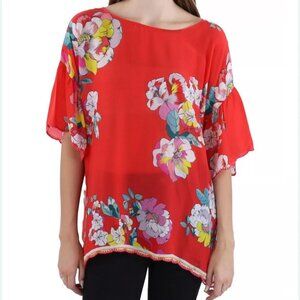 JOHNNY WAS Passon Flower Eloise Tunic Blouse Sz M